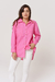 Camisa Lino Oversize 2 Bolsillos Magenta en internet