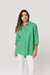 Camisa Lino Larga Oversize Esmeralda - PIXXEL