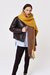 Bufandon Cuadros Mustard - comprar online