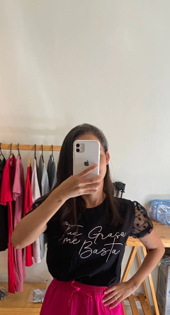 Blusa Tua Graça me Basta Tule