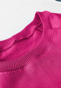 Blusa de Moletom Foi por Amor Rosa - comprar online