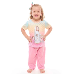 Pijama infantil Nossa Senhora de Fátima Blusa e Calça - comprar online