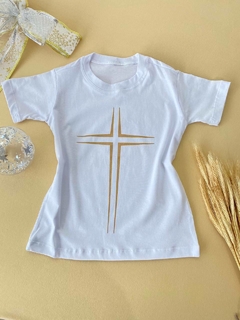 Blusa Cruz dourada - comprar online