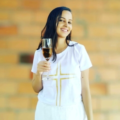 Blusa Cruz dourada