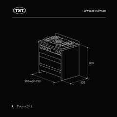 Cocina Semi-Industrial de Acero Inoxidable CF60 de TST - comprar online