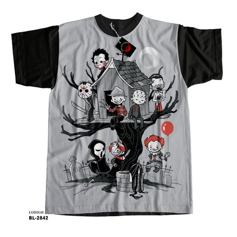 moletom com capuz with horror movie characters