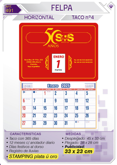 Almanaques Taco FELPA Horizontal Nº 4
