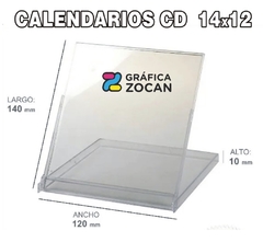 Almanaques Compacto Grande 12x14 cm  Solo Cajita - Zocan Imprenta