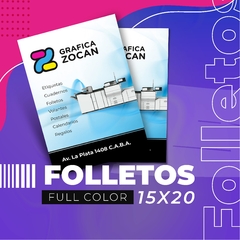 Folletos  15 x 20 cm Full Color  simple faz