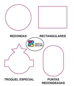Etiquetas con Formas - Minimo 100 unid en internet