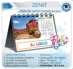 Almanaques de Escritorio Carpita 13 Hojas ZENITH FULL COLOR