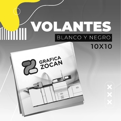 Volantes 10 x 10 cm  Blanco y Negro