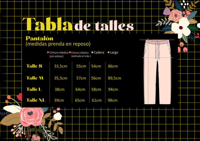 Pantalón Flores negras - Comprar en RANCHI