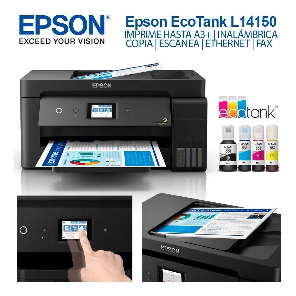 Impresora Epson L14150 Multifuncion Ecotank A3 Sistema Cont