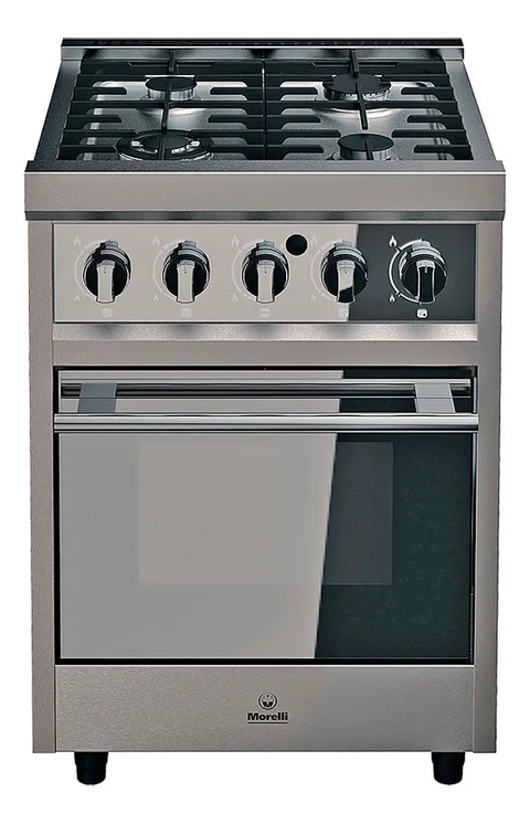 Cocina Morelli Zafira 600 Multigas 4 Hornallas Acero