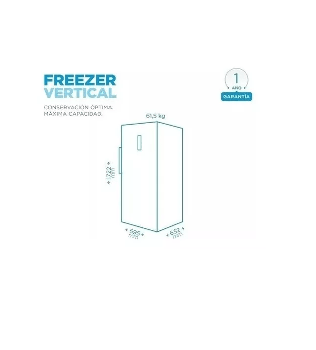 Freezer Vertical Midea Ffec8sar1 No Frost 7 Cajones 230 Lts