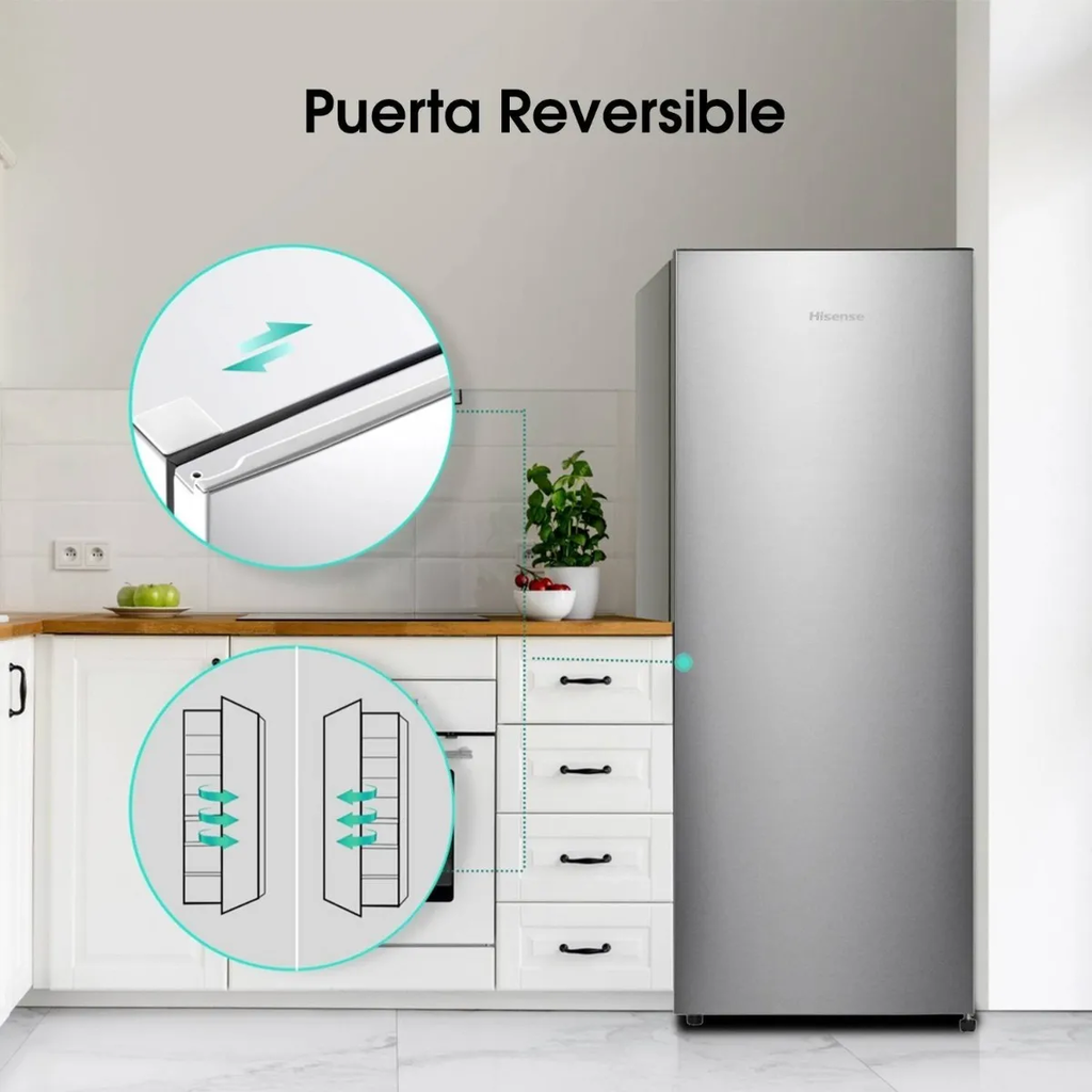 Freezer Hisense 166 Lt Vertical Plata Rs20dcs