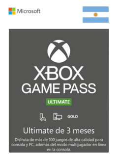 Tarjeta Xbox GAME PASS — Suscripción 3 meses (AR) – Email Delivery