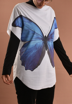 Camiseta TEC Dupla Face Borboleta Azul - comprar online