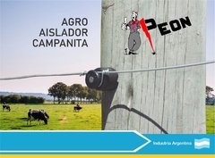 AG0000 Aislador Plástico Campanita Negro Peón