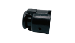 AG0010 Aislador Plástico Campanita c/Traba Negro Peón - Peón Cercas Eléctricas