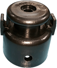 AG0010 Aislador Plástico Campanita c/Traba Negro Peón - tienda online