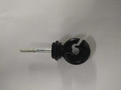 AG0070 Aislador Separador c/Tornillo Corto negro Peón - Peón Cercas Eléctricas