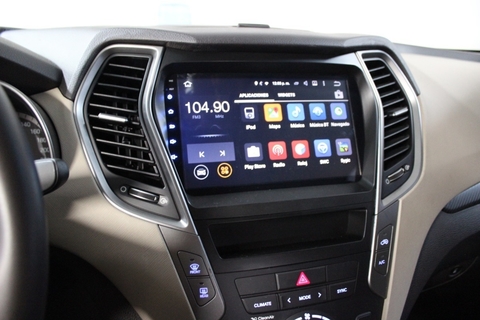 Stereo Multimedia 9" Hyundai Santa Fe 2013 al 2017 con GPS - WiFi - Mirror Link para Android/Iphone