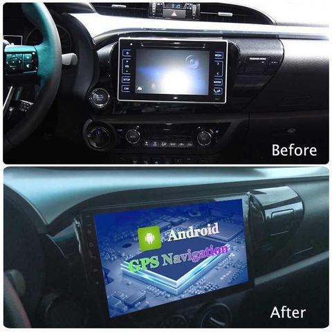 Stereo Multimedia 10" para Toyota Hilux 2016 al 2019 con GPS - WiFi - Mirror Link para Android/Iphone