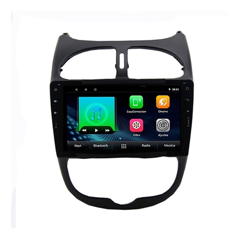 Stereo Multimedia 9" Peugeot 206 BASE - GPS - WiFi - Mirror Link para Android/Iphone - comprar online