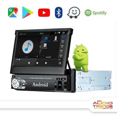 Stereo Multimedia Indash 7" Retractil con GPS - WiFi - Mirror Link + Camara Trasera