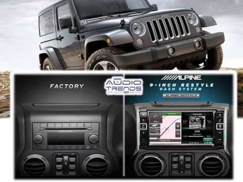 Stereo Multimedia Alpine X209-WRA-JK Original Jeep Wrangler con GPS Apple CarPlay Android Auto