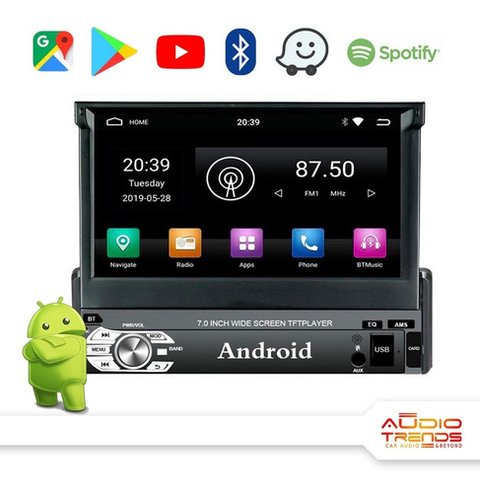 Stereo Multimedia Indash 7" Retractil con GPS - WiFi - Mirror Link + Camara Trasera