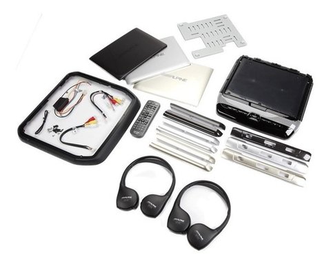 Pantalla de Techo Alpine PKG-RSE3DVD 10. 1" con DVD y 2 Auriculares Inalambricos