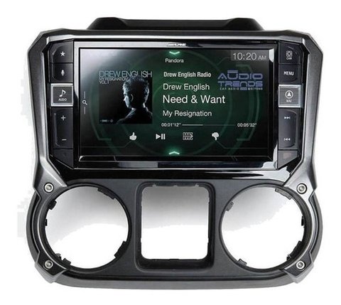 Stereo Multimedia Alpine X409-WRA-JL Original Jeep Wrangler con Apple CarPlay Android Auto