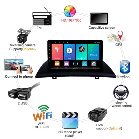 Stereo Multimedia 10,25" para BMW X3 E83 - WiFi -GPS - CarPlay y AndroidAuto