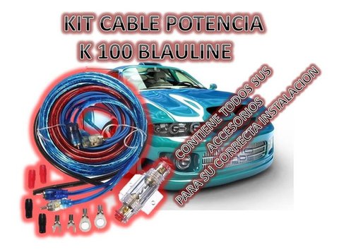 Kit De Cables Blauline K-100 C/accesorios P/ Potencia 2000 W