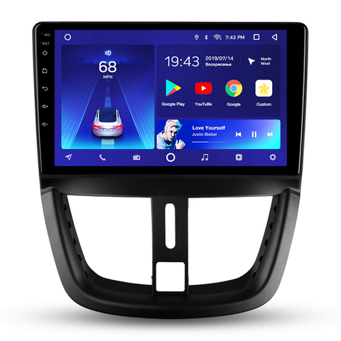 Stereo Multimedia 9" Peugeot 207 con GPS - WiFi - Mirror Link para Android/Iphone