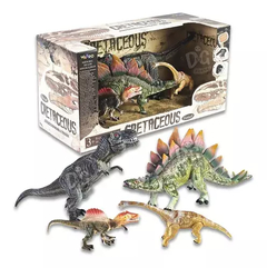 Pack X 4 Dinosaurios Set Cretaceous Original Partes Móviles