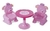 MESA Y SILLAS ROSA