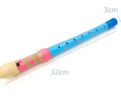 Flauta De Madera De 32cm De Largo. Instrumento Infantil - wiwy 