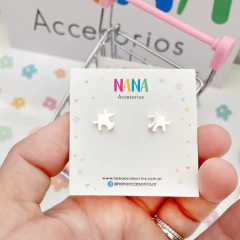 Aritos Acero Blanco Rompecabezas