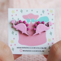 Aritos Dinosaurios Rosa