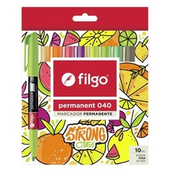 MARCADOR PERM.FILGO 040 STRONG CITRUS x 10