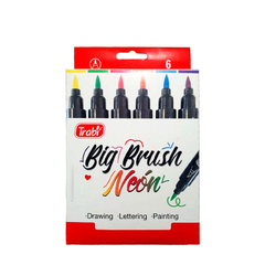 MARCADOR TRABI BIG BRUSH NEON X 6