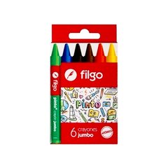 CRAYONES DE CERA FILGO JUMBO x 6