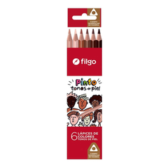 LAPIZ TONOS DE PIEL FILGO X 6