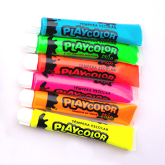 TEMPERAS PLAYCOLOR COLORES FLÚO X 6 en internet