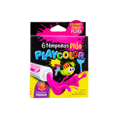 TEMPERAS PLAYCOLOR COLORES FLÚO X 6