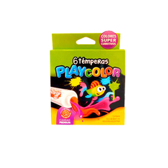 TEMPERAS PLAYCOLOR COLORES CLASICOS X 6
